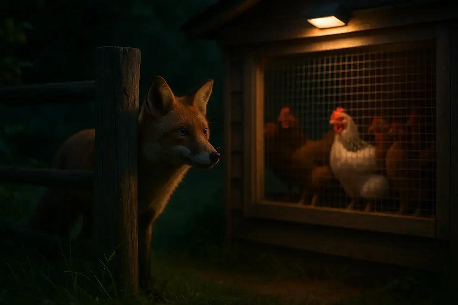 How to protect chickens from predators at night using automatic coop door